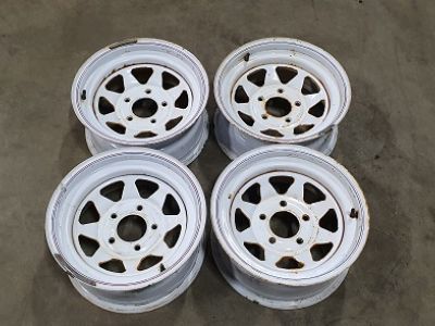 4 x stalen velg, grote chevy steek