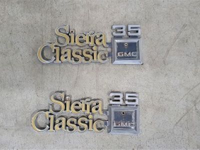 1973-1980 GMC Sierra Classic voorscherm emblemen