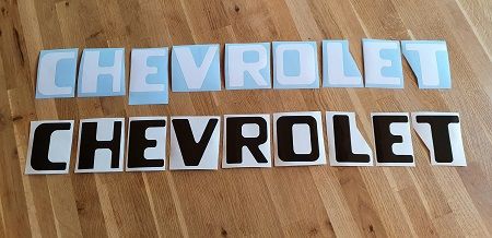 1947-1987 Chevrolet tailgate stickers (stepside)